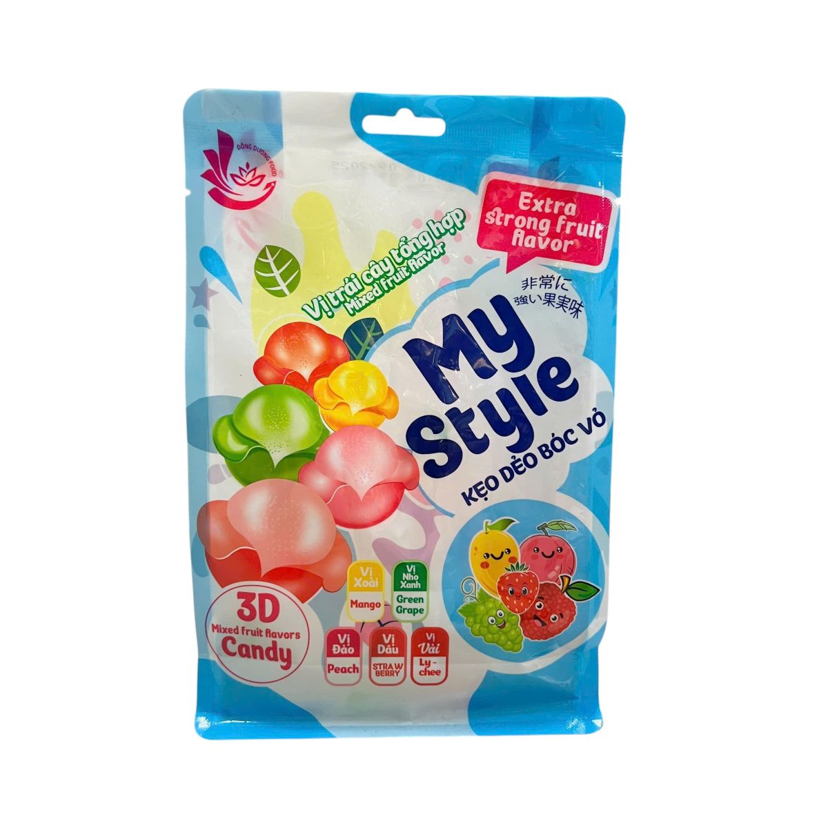 Kẹo Dẻo Bóc Vỏ Vị Trái Cây Tổng Hợp MyStyle 250g