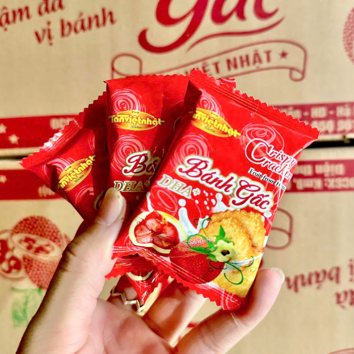 Bánh Quy Cân Vị Gấc Tân Việt Nhật