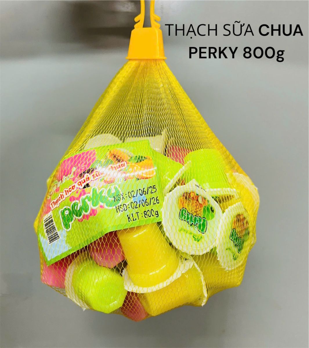 Thạch Sữa Chua Perky 800g túi lưới