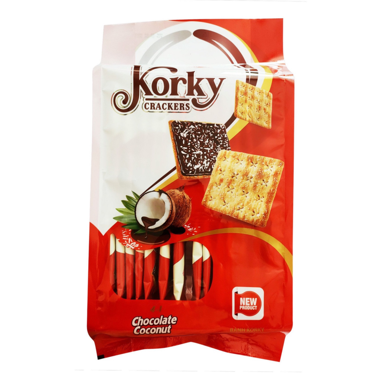 Bánh Korly Dừa Phủ Socola Gói 265g - DimondFood