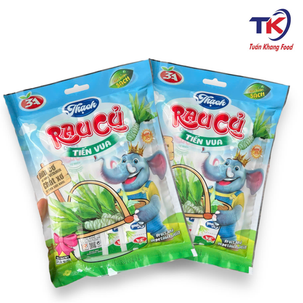 Thạch Rau Củ Mix Rau Tiến Vua 312G
