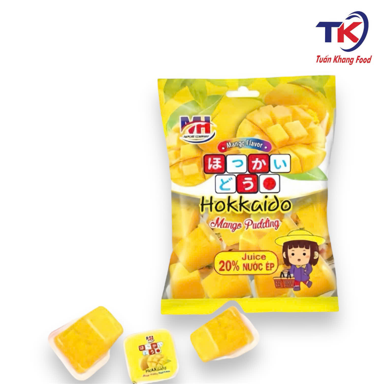 Thạch Rau Câu Dừa Hokkaido túi 400G Vị Xoài