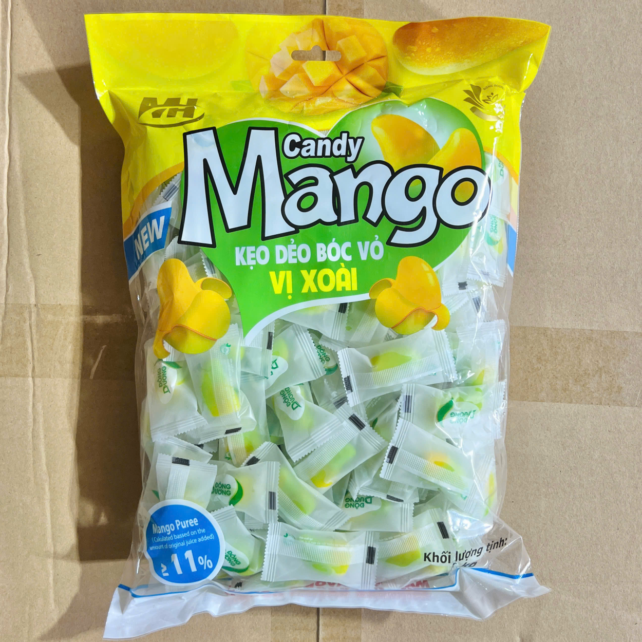 Kẹo Dẻo Bóc Vỏ Vị Xoài Xanh 1kg