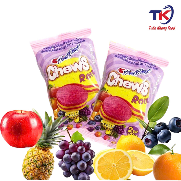 Kẹo Dẻo Cuộn Trái Cây Chews Rolls 30G
