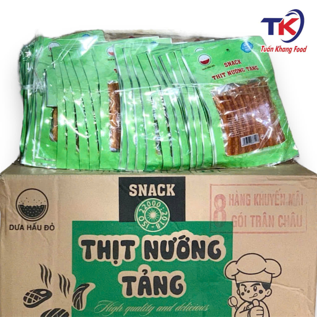 Snack Bim Ướt Thịt Nướng Tảng 300 Gói /1 Thùng
