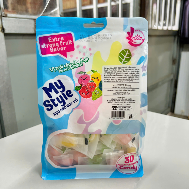 Kẹo Dẻo Bóc Vỏ Vị Trái Cây Tổng Hợp MyStyle 250g